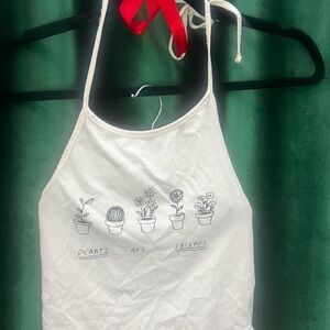 Brandy Melville White Halter Tank Top